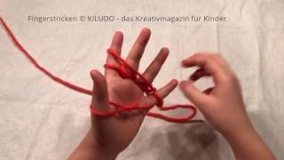 KILUDO Bastelanleitung Fingerstricken für Kinder [upl. by Aihtenak]