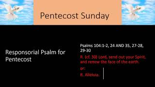 Responsorial Psalm for Pentecost Day Year A with Lyrics [upl. by Lunnete642]