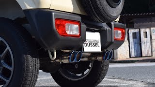 ジムニー 4本出しマフラー JB64W DUSSL GTFour JIMNY ロッソモデロ [upl. by Dorey]