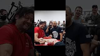 Devon larrent vs aggressive guy armwrestling armwrestler goat devonlarratt shortsvideo [upl. by Bodi]