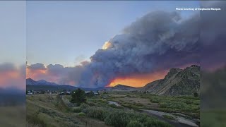 Wapiti Fire doubles in size overnight prompts evacuations [upl. by Jacqui708]