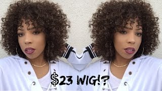 Natural Looking CURLY WIG UNDER 25 Sensationnel Instant Weave [upl. by Eendyc]