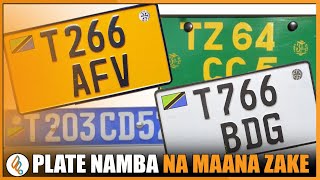 ZIFAHAMU Plate Namba za Tanzania Maana na Matumizi yake [upl. by Slein185]