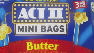 Act II Butter Mini Bag Microwave Popcorn shrinkflation [upl. by Avitzur]