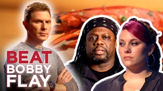 Beat Bobby Flay Red Prawns Challenge  Full Episode Recap  S1 E3  Food Network [upl. by Aratal]