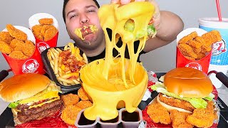 Extra Cheesy Cheese Sauce Wendys • MUKBANG [upl. by Iney343]