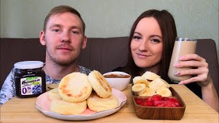 МУКБАНГ СЫРНИКИ из ТВОРОГА своими руками  ответы на вопросы MUKBANG cottage cheese CHEESECAKES [upl. by Myrvyn840]