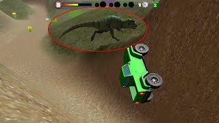 DINO VS CAMIONETITA 4X4  QUIROZAMA game [upl. by Aissatsana]