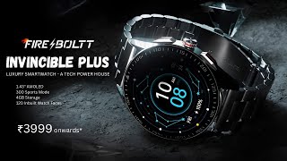 Fire Boltt Invincible Plus Smartwatch Full Specifications and Price  Most Premium Smartwatch [upl. by Froehlich]