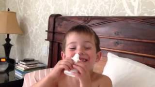 Charlie using Xlear nasal spray [upl. by Gustafson]