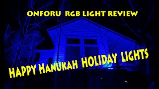 ONFORU RGB Color Changing Flood Light for Christmas Hanukkah Halloween Holiday Lights REVIEW [upl. by Nawek]