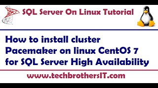 How to install cluster Pacemaker on linux CentOS 7 for SQL Server High Availability [upl. by Etra]