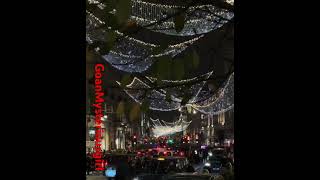 Regent street✨Christmas lights are officially onlondon christmas decor for you [upl. by Aivatan301]