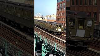 100 Year Old LoV Subway Cars on The Move At Yankee Stadium shorts [upl. by Anoiek]