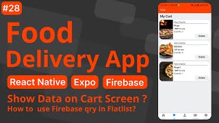 How to Show Cart Data on Cart Screen  Flatlist  Load Data in Flatlist  PersistNFinish 28 [upl. by Imehon]