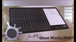 Tim Holtz Glass Media Mat Review amp Demo [upl. by Hcirteid]