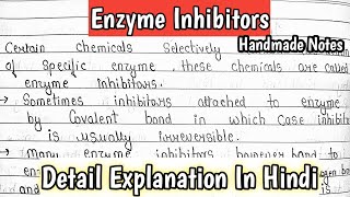 Enzyme Inhibitors  Competitive And NonCompetitive Enzyme Inhibitors  MSc Chemistry Notes [upl. by Hugo]