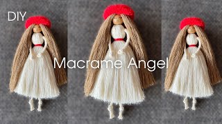 MACRAME ANGEL DOLL  DIY CHRISTMAS [upl. by Ecinrahs]