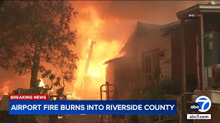 Airport Fire spreading from Orange County to Riverside County [upl. by Jc869]