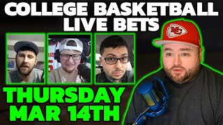 College Basketball Bets Live Thursday March 14  Kyle Kirms Picks amp Predictions  The Sauce Network [upl. by Yhtamit]