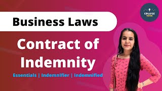 Contract of Indemnity  Essentials  Indemnifier  Indemnified  Business Law [upl. by Fiore]