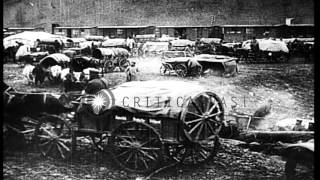 Bulgarian and AustriaHungarian troops in Skopje Skopie during World War I HD Stock Footage [upl. by Atarman551]