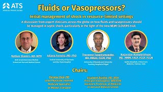 Webinar Fluids or Vasopressors Initial management of shock in resourcelimited settings [upl. by Maurise]