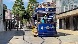 Trams in Oranjestad Aruba Caribbean 2024  Tranvia Oranjestad [upl. by Penney]