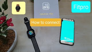 How to Connect T55 Smartwatch with Android Fitpro app [upl. by Ahsiekal]