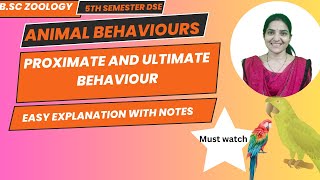 Proximate and Ultimate Behavior B Sc 5th Semester DSE Animal Behaviour and Chronobiologybsczoology [upl. by Aihtnyc726]