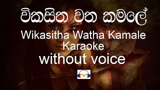 Wikasitha Watha Kamale Karaoke without voice විකසිත වත කමලේ  Sinhala Music Tracks [upl. by Bolling]