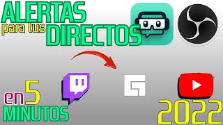 COMO poner ALERTAS en OBS y STREAMLABS EN 5 MINUTOS 😱 para Twitch Youtube y Facebook Gaming [upl. by Saunder]