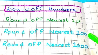 Round off। Round off Nearest 10।Round off Nearest 100। Rounding off Numbers। Rounding Numbers। [upl. by Uria]