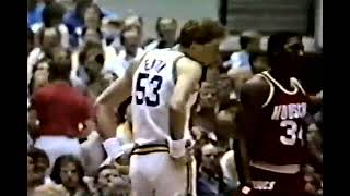 Rookie Olajuwon Dunks On Mark Eaton RIP 1985 NBA Playoffs [upl. by Nahtanha]