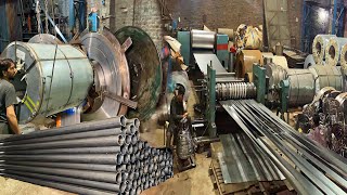 How To Make Stainless Steel Pipe In Factory  Mass production of steel pipes  Stainless Steel Pipes [upl. by Swaine]