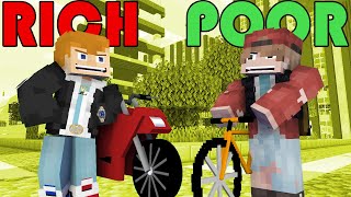 RICH VS POOR STUDENT  Minecraft Animation  MINECRAFT ANIMATION [upl. by Boesch]