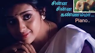 Chinna Chinna Kannamma Enni Rendu Song  Keyboard  Bharathi Kannamma Movie  Febi Mani  Deva [upl. by Inessa888]