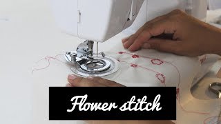 Prensatela para bordar flores  Tutorial Neceser Flower Stitch [upl. by Hannahsohs]