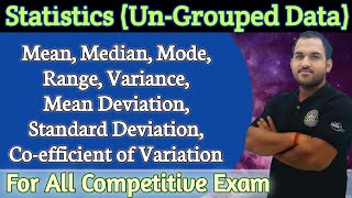 Statistics for UnGrouped Data  B MOHAN KUMAR job competitive odishajob [upl. by Vez491]