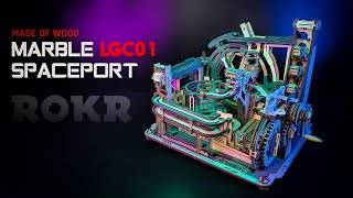 Marble Spaceport ROKR LGC01 Marble Run  UnboxingBuildReview  3D Puzzle Robotime [upl. by Hurd]