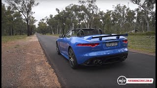 2017 Jaguar FType SVR 0100kmh amp engine sound [upl. by Ardnossak]