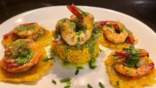 Camarones en Mojo Verde y Tostones Shrimp with Green Mojo and Plantains [upl. by Elakram884]