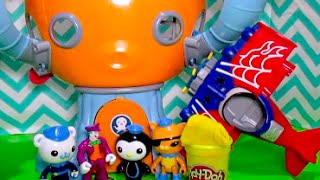 OCTONAUTS Parody OCTOPOD Attacked by PLAYDOH SLIME Disney Junior by EpicToyChannel [upl. by Onahpets]