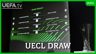 UEFA Europa Conference League Quarterfinal amp Semifinal draw [upl. by Yerga]