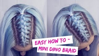 Easy How To  Mini Dino Braid  LoveFings [upl. by Stefanie]