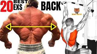 20 BEST BACK EXERCISES TO GET BIGGER BACK FAST [upl. by Udell]