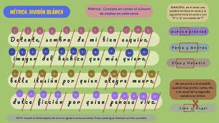 División silábica rima consonante y asonante verso estrofa sinalefa soneto [upl. by Jess273]