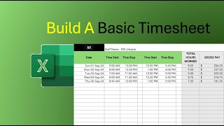 How To Build A Basic Timesheet [upl. by Randi]