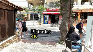 What to see in Platanias in Chania  4K Walking Tour  City Driver Tours [upl. by Sankaran]