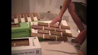 How To Install Brickwebb Thin Brick  Interior Installation Part 1 of 2 [upl. by Tala126]